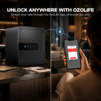 Ozone 45 Litres Wi-Fi Safe Locker for Home & Office – Fingerprint Lock, 3-in-1 Unlocking (OzoLife App, Fingerprint & Password), Size: 450H x 380W x 320D mm, Weight: 18kg, 2-Year Warranty