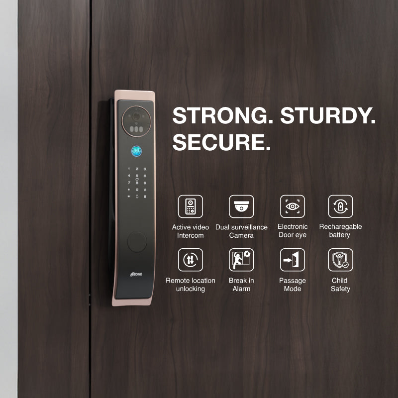 Ozone Iris 3D Facial and Palm Recognition Lock | 7-way Unlocking | Door Thickness: 45-120mmOZ-IRIS-11-LIFE-PLUS STD RG