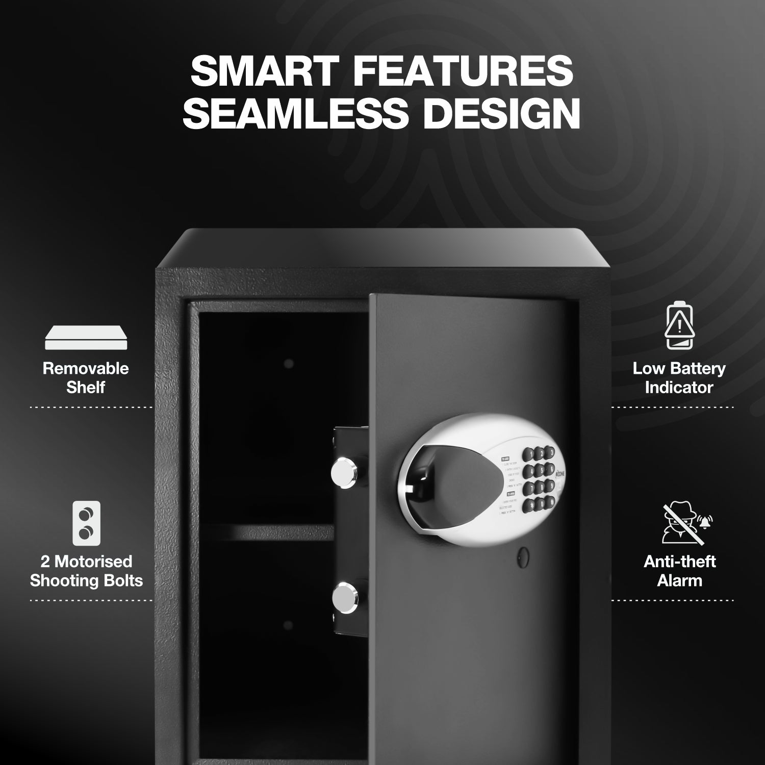 Ozone 40 Litres Digital Safe Locker for Home & Office – Digital Lock, 1-Way Unlocking (Password), Size: 420H x 350W x 360D mm, Weight: 20kg, 2-Year Warranty - Ozone Group