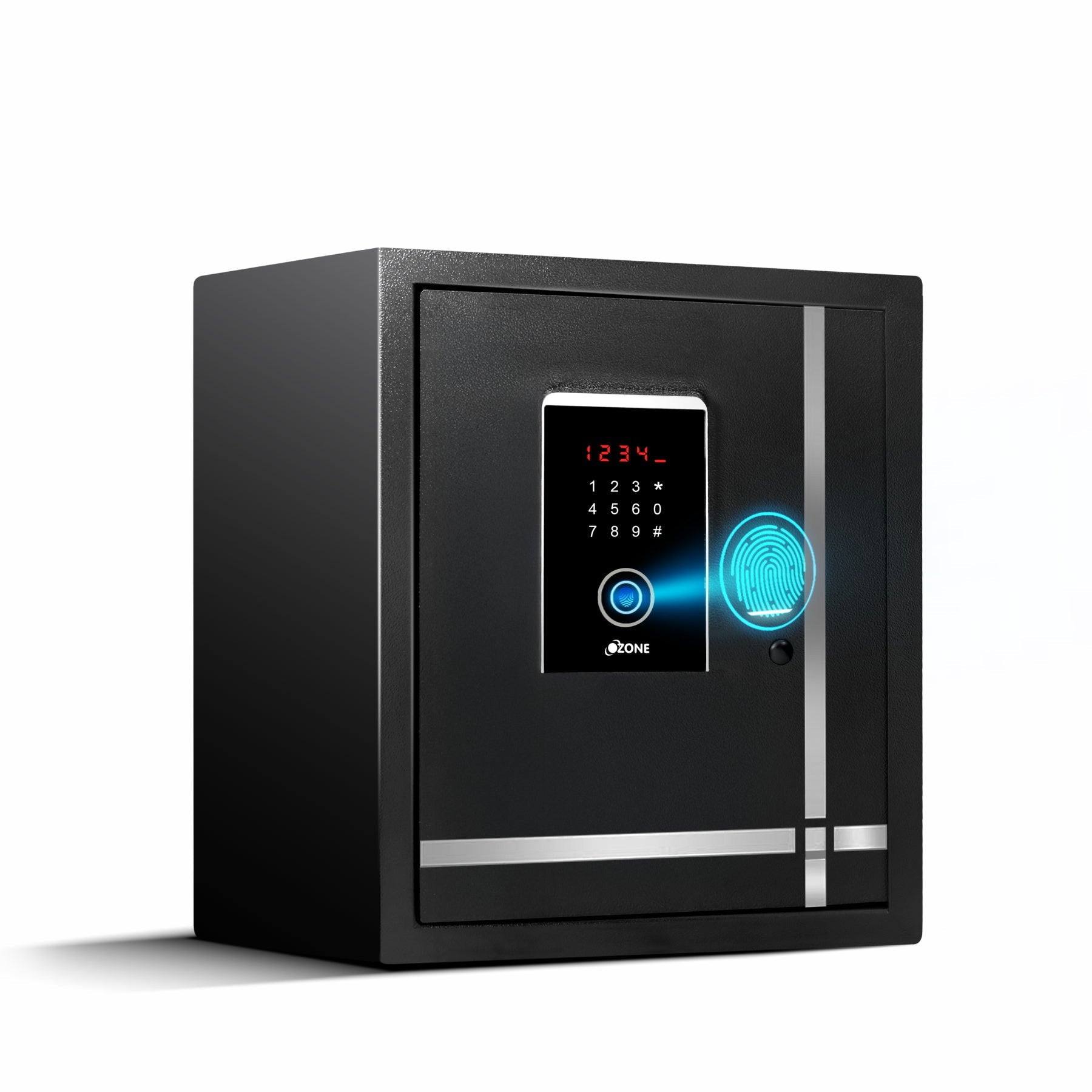 Ozone 40 Litres Fingerprint Safe Locker for Home & Office – Fingerprint Lock, 2-in-1 Unlocking (Fingerprint & Password), Size: 420H x 350W x 360D mm, Weight: 20.4kg, 2-Year Warranty