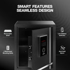 Ozone 40 Litres Fingerprint Safe Locker for Home & Office – Fingerprint Lock, 2-in-1 Unlocking (Fingerprint & Password), Size: 420H x 350W x 360D mm, Weight: 20.4kg, 2-Year Warranty