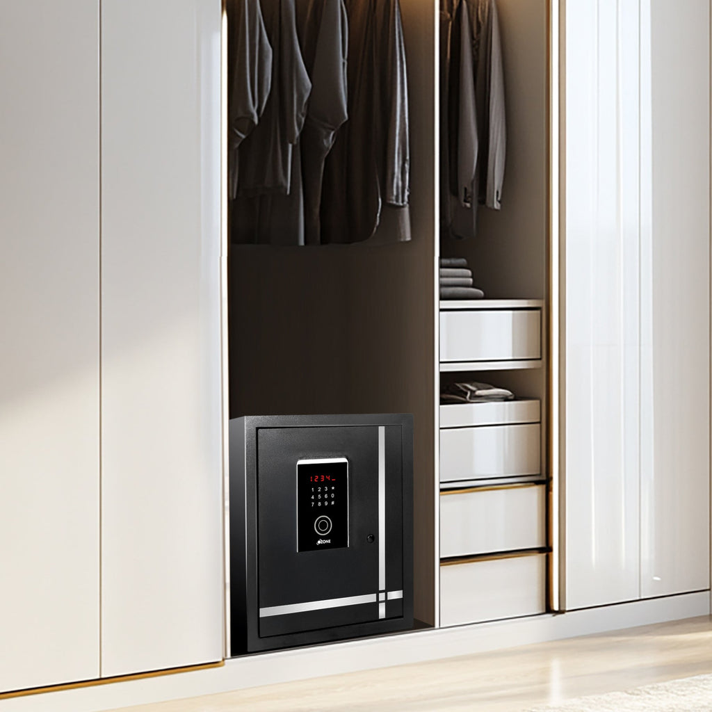 Ozone 40 Litres Fingerprint Safe Locker for Home & Office – Fingerprint Lock, 2-in-1 Unlocking (Fingerprint & Password), Size: 420H x 350W x 360D mm, Weight: 20.4kg, 2-Year Warranty