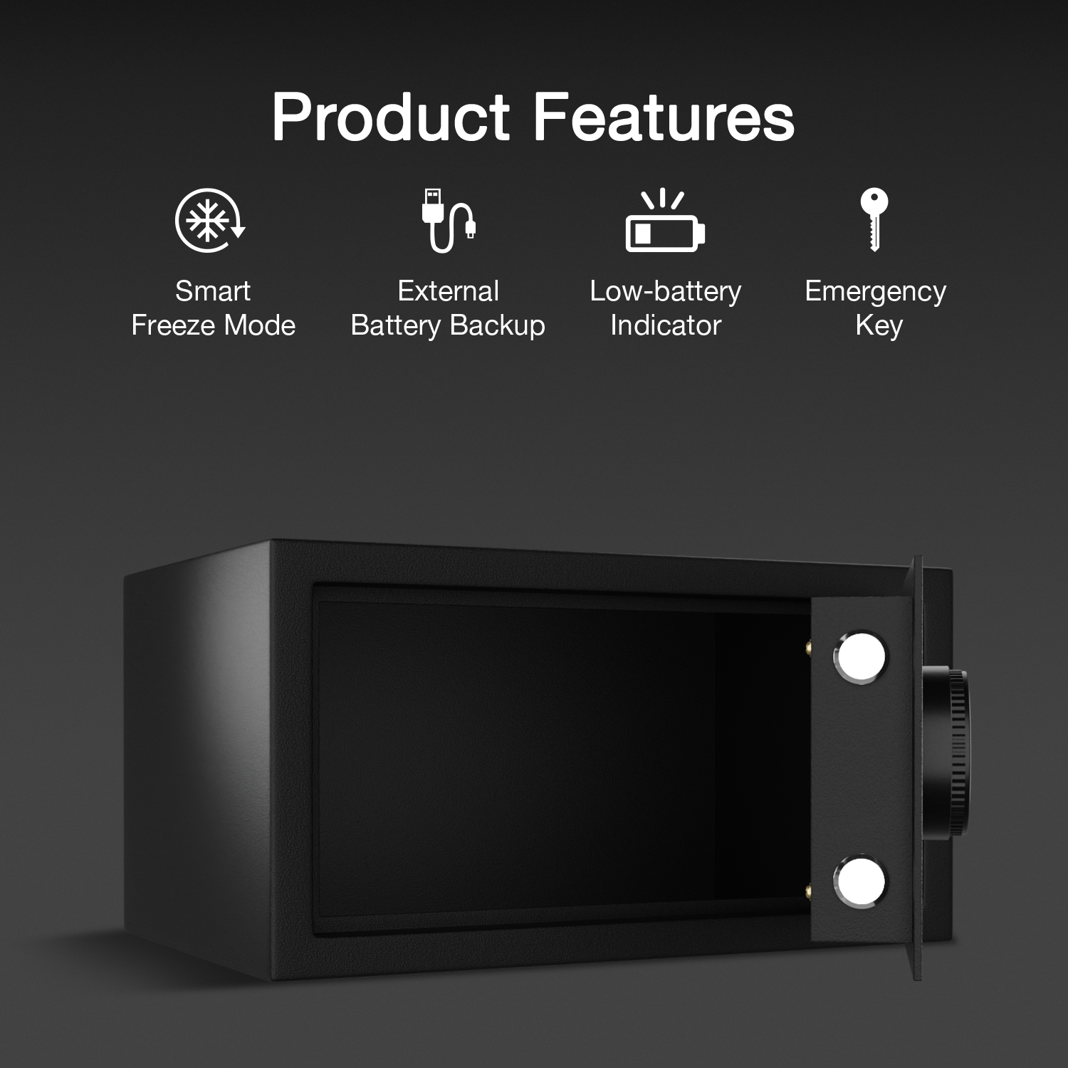 Ozone 9.2 Litres Digital Safe Locker for Home & Office – Digital Lock, 1-Way Unlocking (Password), Size: 200H x 350W x 200D mm, Weight: 5.9kg, 2-Year Warranty - Ozone Group