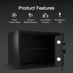 Ozone 16 Litres Digital Safe Locker for Home & Office – Digital Lock, 1-Way Unlocking (Password), Size: 250H x 350W x 250D mm, Weight: 9.5kg, 2-Year Warranty - Ozone Group