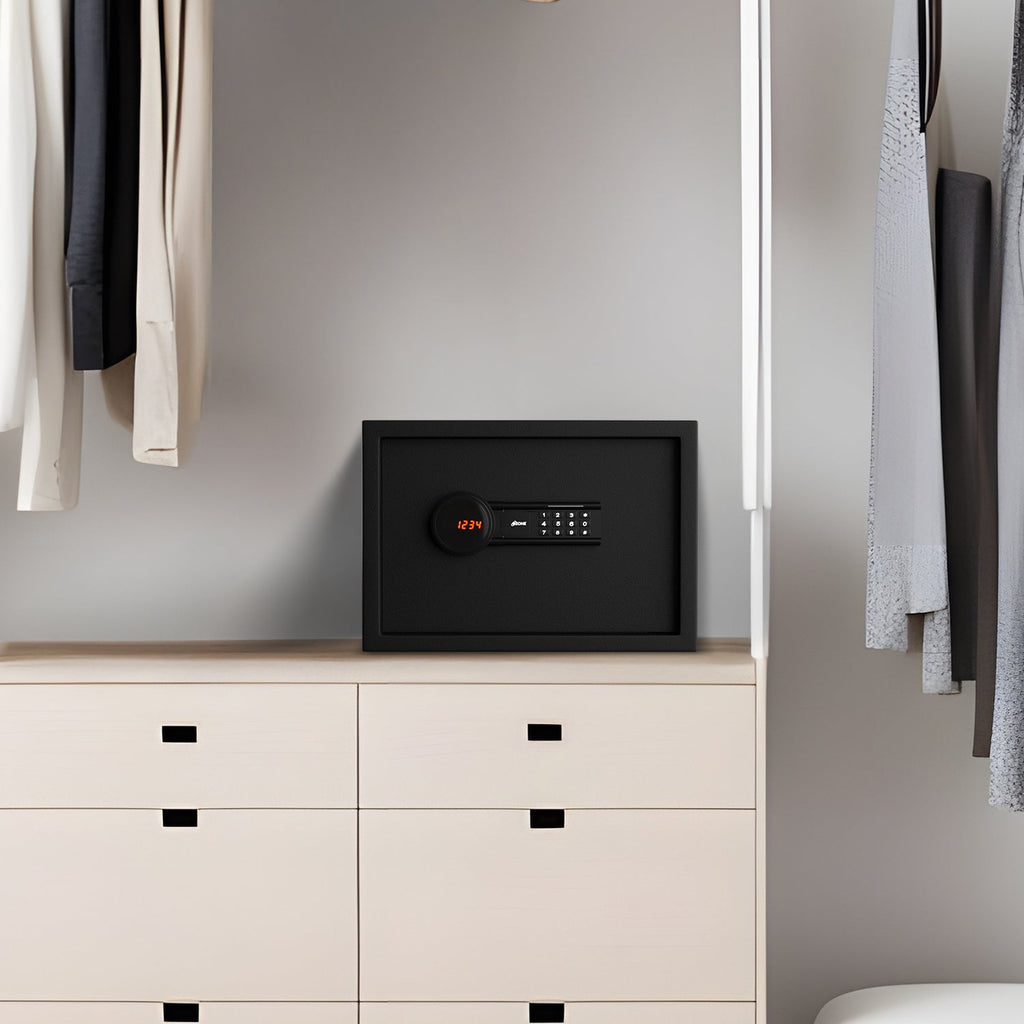 Ozone 16 Litres Digital Safe Locker for Home & Office – Digital Lock, 1-Way Unlocking (Password), Size: 250H x 350W x 250D mm, Weight: 9.5kg, 2-Year Warranty - Ozone Group