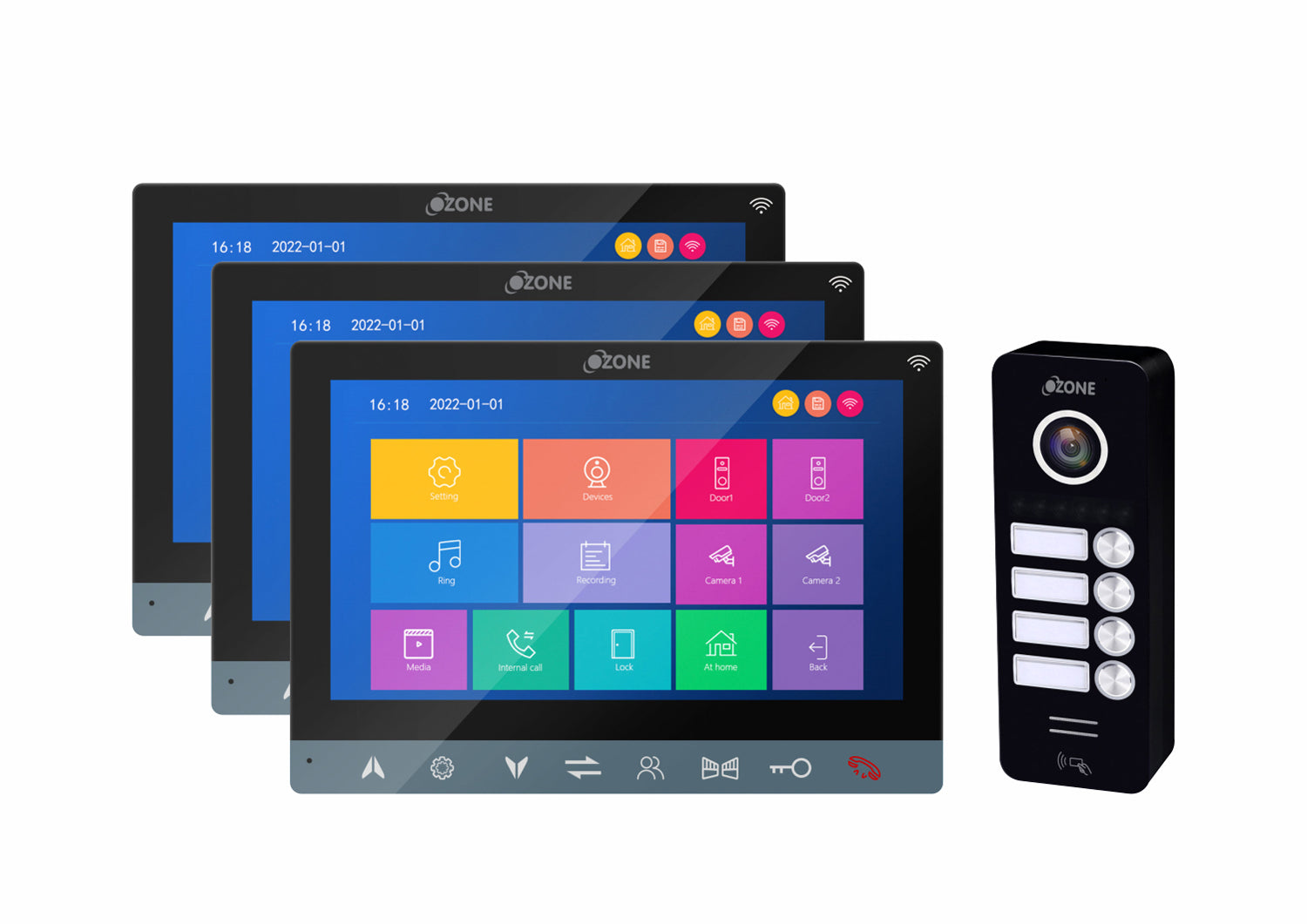 Ozone Multi-Apartment Video Door Phone with 7" High-resolution Screen - Ozone Group