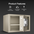 Ozone 16.11 Litres Digital Safe Locker for Home & Office – Digital Lock, 1-Way Unlocking (Password), Size: 250H x 350W x 250D mm, Weight: 9.5kg, 2-Year Warranty (White) - Ozone Group