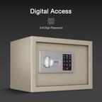 Ozone 16.11 Litres Digital Safe Locker for Home & Office – Digital Lock, 1-Way Unlocking (Password), Size: 250H x 350W x 250D mm, Weight: 9.5kg, 2-Year Warranty (White) - Ozone Group