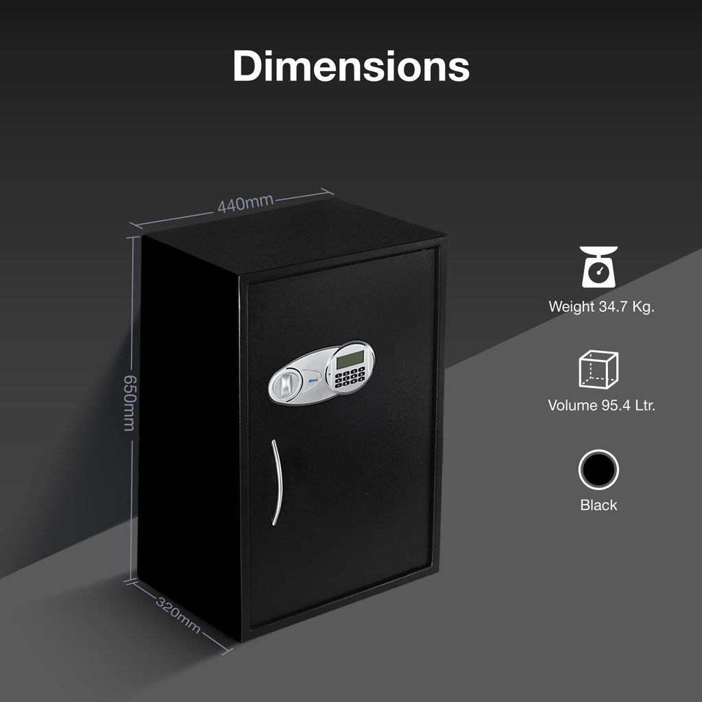 Ozone 95.4 Litres Digital Safe Locker for Home & Office – Digital Lock, 1-Way Unlocking (Password), Size: 650H x 440W x 405D mm, Weight: 34.7kg, 2-Year Warranty - Ozone Group
