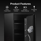 Ozone 95.4 Litres Digital Safe Locker for Home & Office – Digital Lock, 1-Way Unlocking (Password), Size: 650H x 440W x 405D mm, Weight: 34.7kg, 2-Year Warranty - Ozone Group