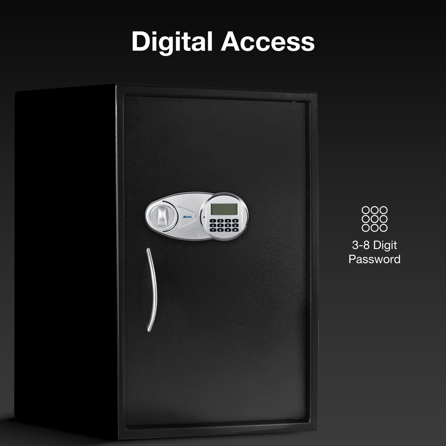 Ozone 95.4 Litres Digital Safe Locker for Home & Office – Digital Lock, 1-Way Unlocking (Password), Size: 650H x 440W x 405D mm, Weight: 34.7kg, 2-Year Warranty - Ozone Group