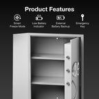 Ozone 95.4 Litres Digital Safe Locker for Home & Office – Digital Lock, 1-Way Unlocking (Password), Size: 650H x 440W x 405D mm, Weight: 34.7kg, 2-Year Warranty - Ozone Group