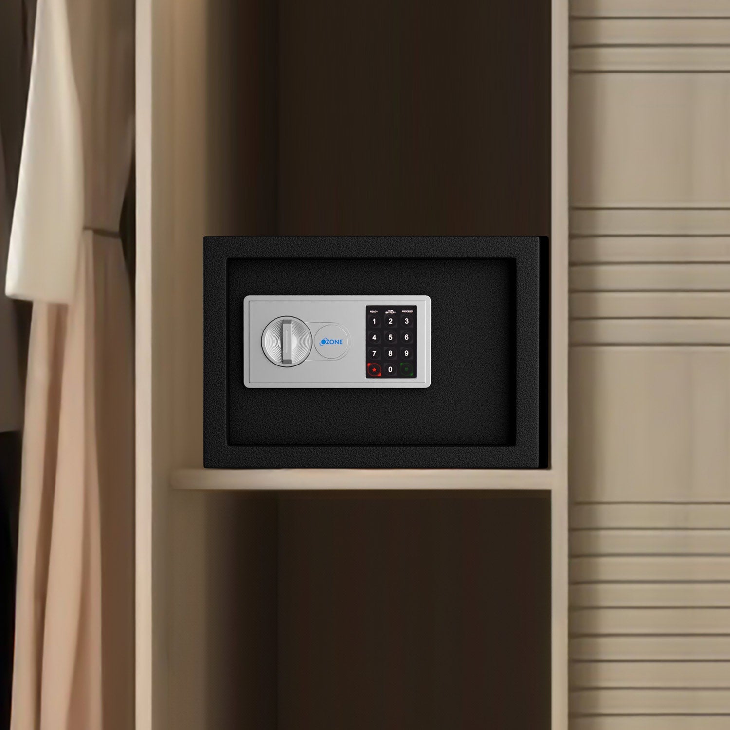 Ozone 7.9 Litres Digital Safe Locker for Home & Office – Digital Lock, 1-Way Unlocking (Password), Size: 200H x 300W x 200D mm, Weight: 5.15kg, 2-Year Warranty - Ozone Group